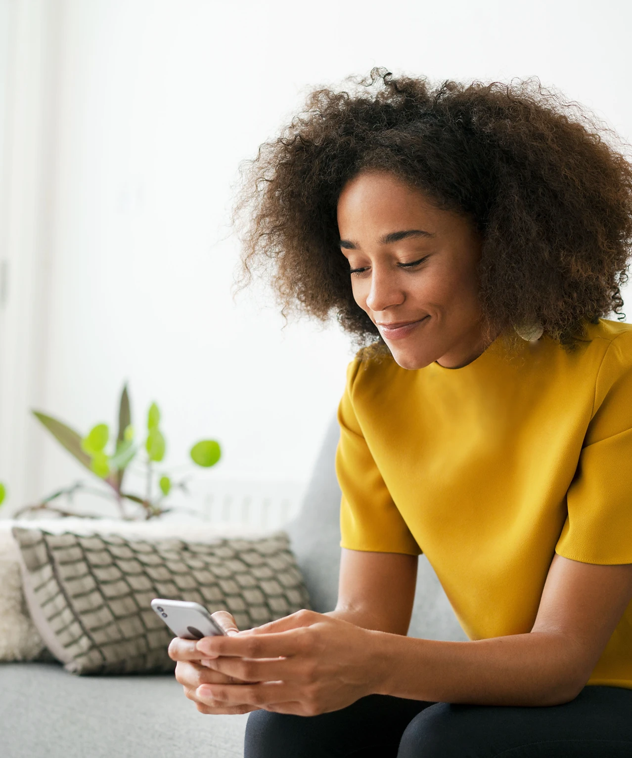 Happy Girl Texting